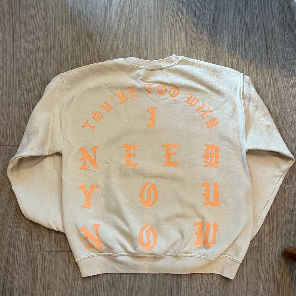 Kanye West Pop Up 2016 TLOP Wolves Crew Neck Sweater M.